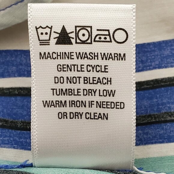 Paperwhite Women's Silk Blend Long Sleeve Collar Button Top Size 8 Striped - Picture 8 of 11